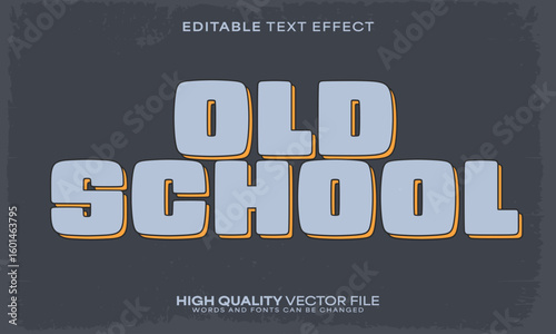 Retro classic text effect, editable text effect and vintage 3d font style bold shadow oldschool poster design