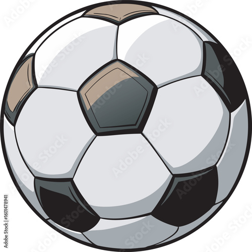 Classic soccer ball isolated on a white background