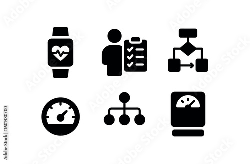 solid icon isolated activity pulse monitor activity field survey activity algorithm flowchart activity intensity gauge activity workflow diagram activity meter