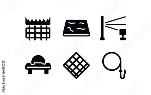 solid icon isolated trap electric trap adhesive pad trap laser trip beam trap pressure plate trap confinement mesh trap animal snare