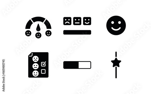 solid icon isolated satisfaction gauge meter satisfaction rating scale satisfaction satisfaction feedback form satisfaction progress bar satisfaction threshold marker