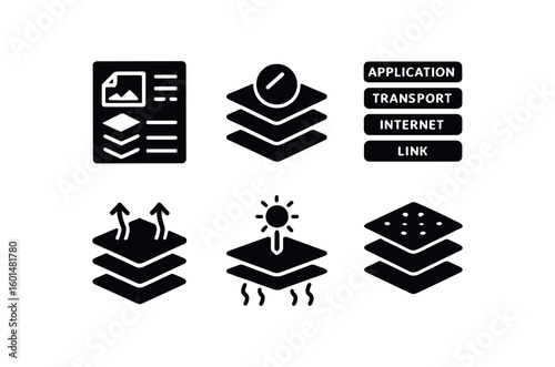 solid icon isolated layer mask filter layer control panel layer abstraction level layer OSI model layer fabric laminate layer thermal barrier