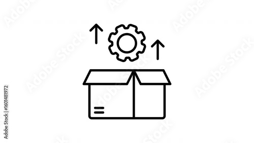packaging process icon animation
