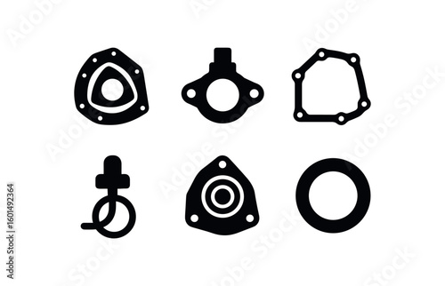 solid icon isolated hybrid motor housing rotor chamber hybrid motor housing thermal sensor boss hybrid motor housing sealing flange hybrid motor housing high voltage grommet hybrid motor