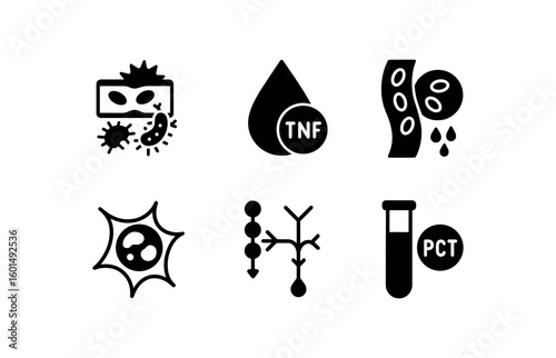 solid icon isolated bloodstream infection lipopolysaccharide induced inflammation bloodstream infection tumor necrosis factor marker bloodstream infection hematogenous dissemination pathway
