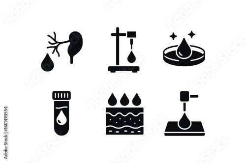 solid icon isolated mucus mucus gland model mucus viscosity meter mucus fluorescent stain mucus sample vial mucus membrane chart mucus rheology sensor