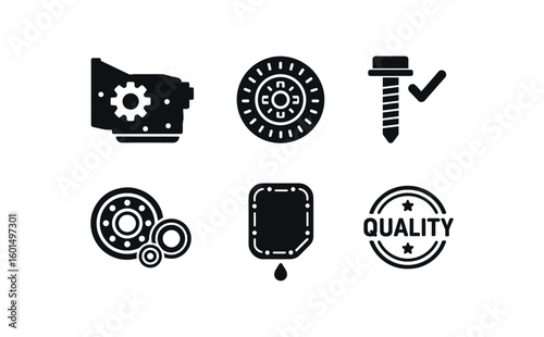 solid icon isolated rebuilt transmission core core housing rebuilt transmission core reconditioned clutch rebuilt transmission core retorqued bolt rebuilt transmission core bearing kit