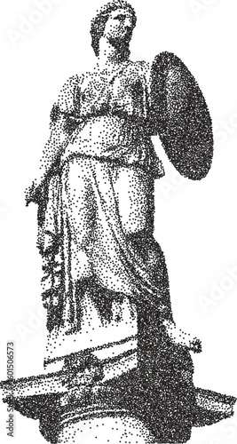 Greek y2k retro stipple art god brutalist halftone vector png transparent, roman 2000s photocopy effect tattoo aesthetic