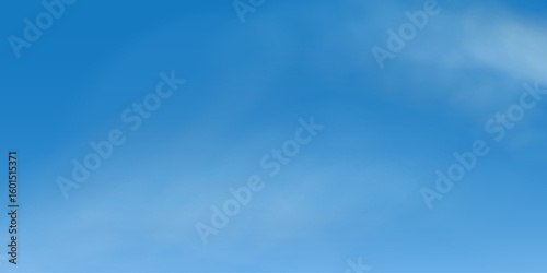 Beautiful day with a fluffy white cloudscape in a bright blue sky. Clouds background, Summer horizon, Clear blue sky in the summer times,  Nature vector landscape.