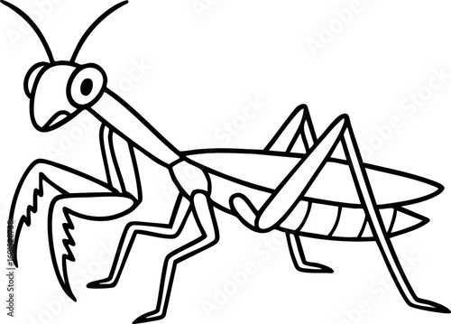 사마귀 일러스트 색칠도안