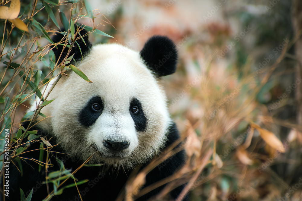 Fototapeta premium cute panda bear in the forest