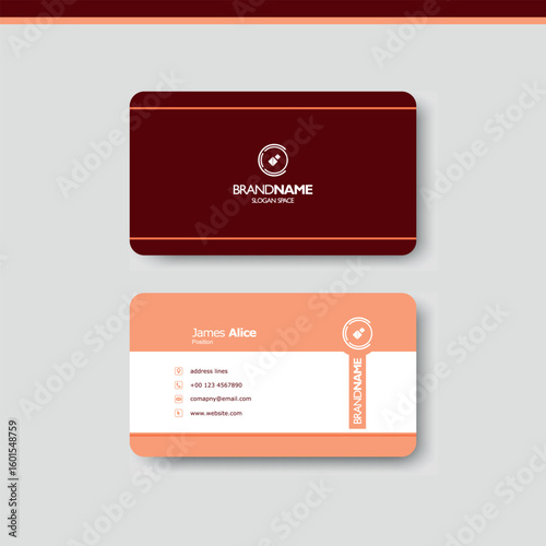 Create a memorable first impression with this elegant business card design template today