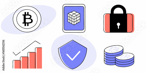 Secure your digital assets with Bitcoin, data protection, and growth charts for a prosperous future.