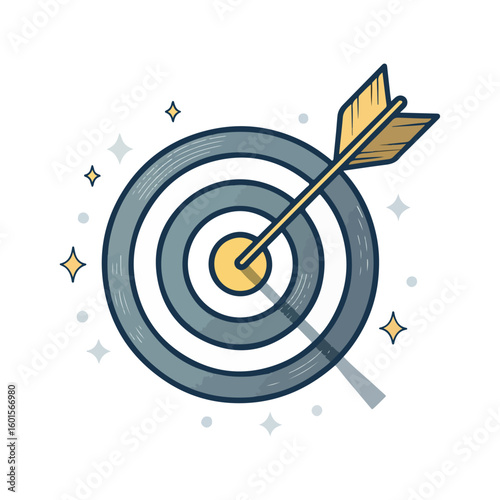 Target arrow success icon vector on white background.01