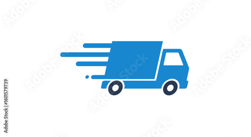 Fast delivery truck icon, symbolizing rapid shipping.