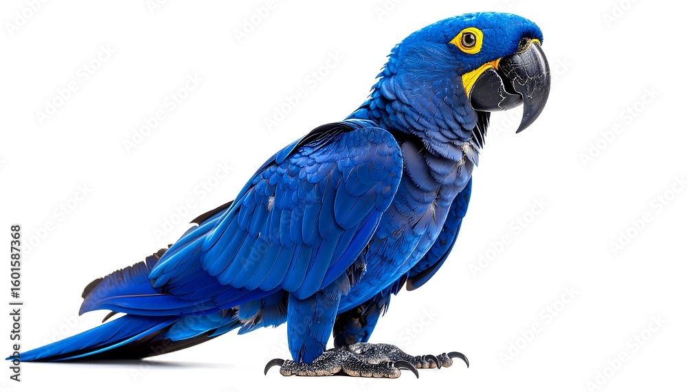 Obraz premium Vibrant blue parrot profile