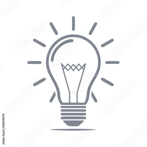 Light Bulb Icon Sign Symbolizing Idea Creativity Innovation Invention Thinking