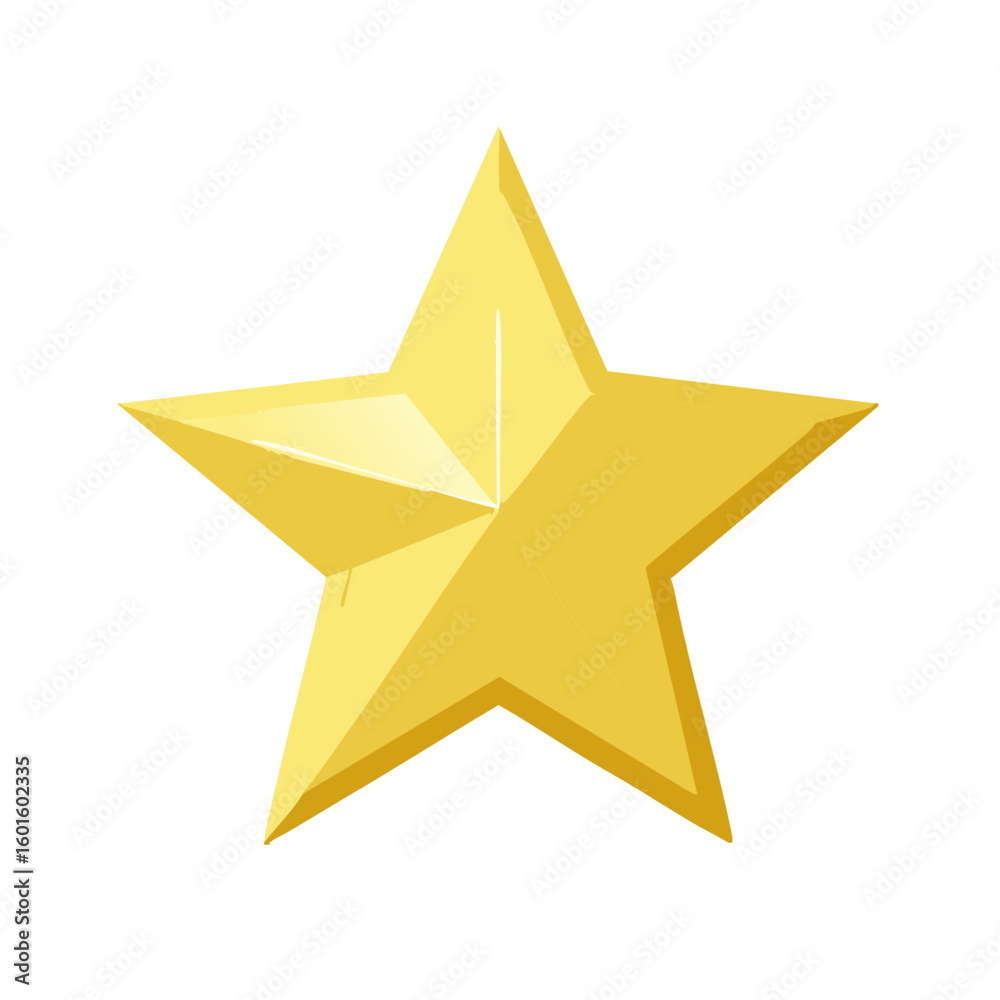 Obraz premium Single Golden Star Shines Brightly Symbolizing Success Achievement Excellence