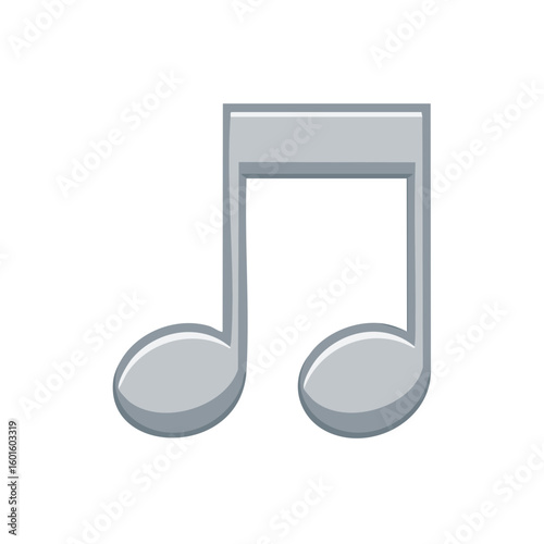 A Gray Musical Note Symbolizing Rhythm Harmony and Melody in Music Composition