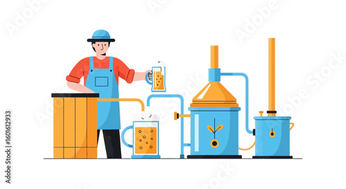 Brewing Process Illustration: Crafting a Perfect Beer