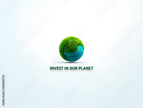 Invest in our planet earth day concept for sustainability and environmental awareness