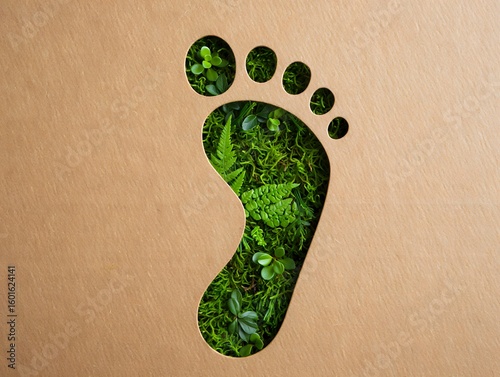 Eco friendly footprint concept carbon footprint reduction sustainable lifestyle tips