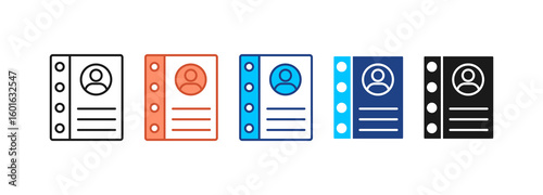 Contact Icon Set Multiple Style Collection