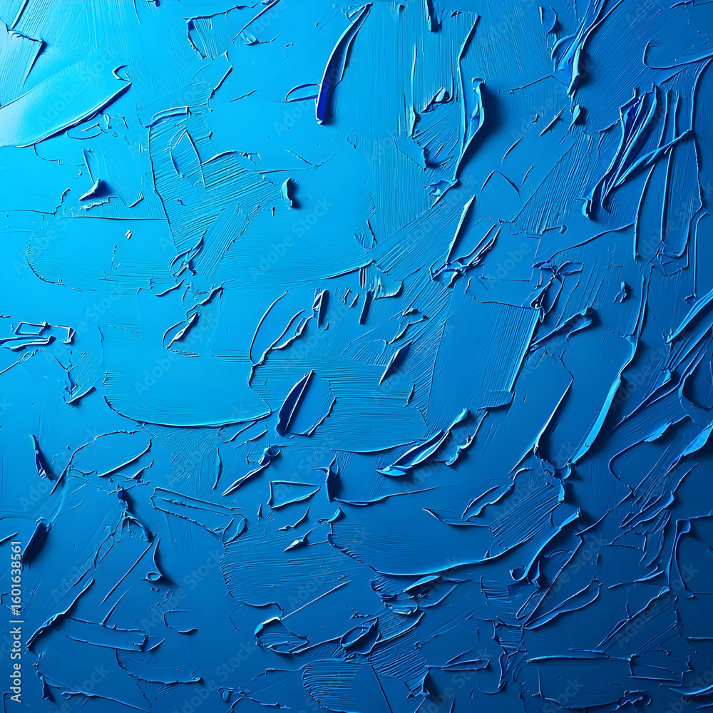 Obraz premium Abstract blue paint texture; close-up detail; artistic background; design element