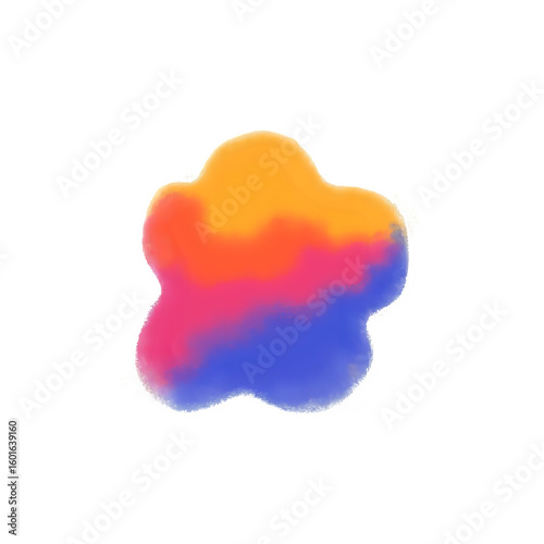 colorful clouds in the shape of flowers