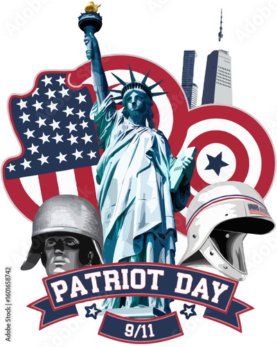 Colorful Patriot Day Vector Art – Vibrant Tribute Designs for 9/11