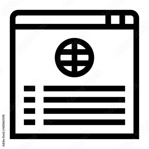 Icono de historial de navegación. Historial web y actividad digital. Pantalla con globo terráqueo y lista de navegación. Ilustración vectorial 