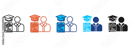 Teacher Icon Set Multiple Style Collection