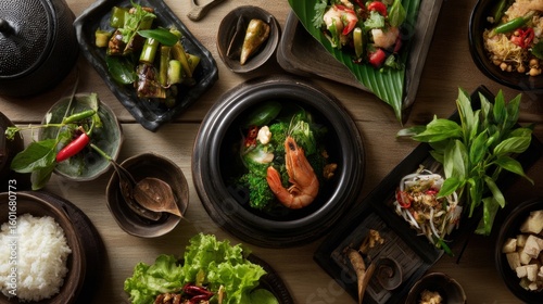 Wallpaper Mural Exquisite Asian Cuisine with Fresh Ingredients Torontodigital.ca