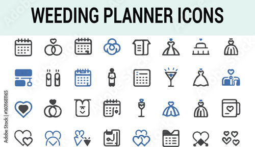 Wedding Planner Icons Collection