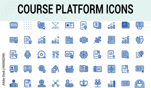 Course Platform Icons Collection