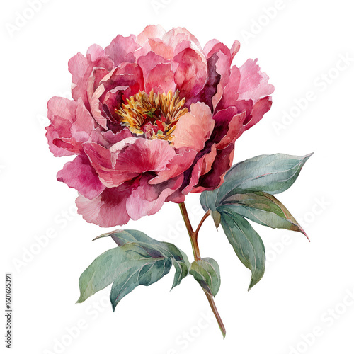 Vibrant pink flower blossom on a rustic plaid background, floral photography masterpiece