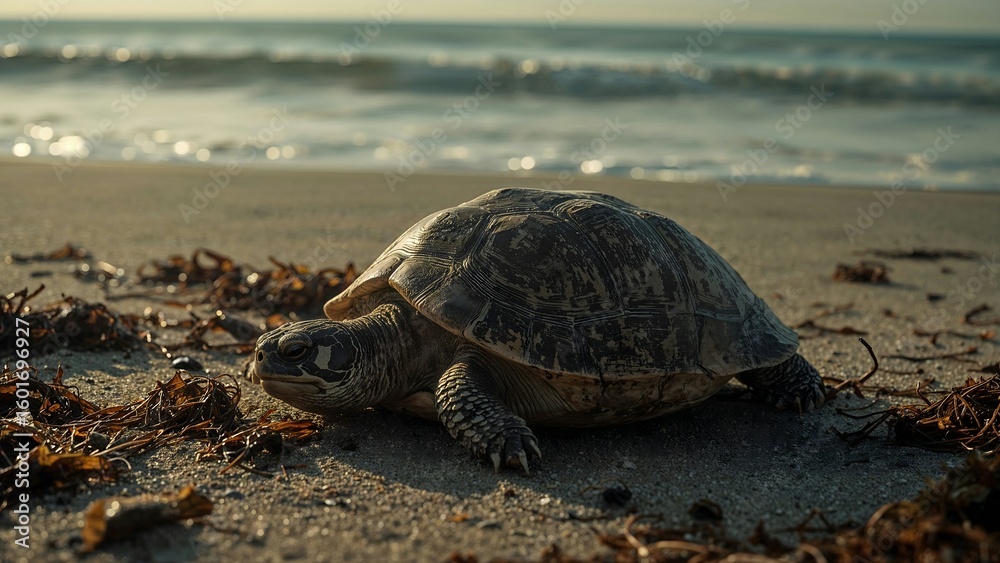 Obraz premium turtle on the beach