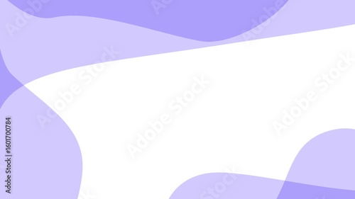 Abstract purple wave shapes on white background