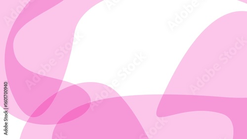 Pink abstract flowing shapes on white background