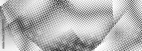 Rough grunge scratched halftone texture. Distress dirty paint background. Scuffed ragged vector backdrop. Damaged glitch pixel overlay. Dotted wallpaper for banner, poster, flyer, magazine, brochure