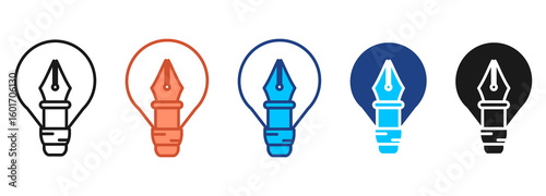 Idea Icon Set Multiple Style Collection