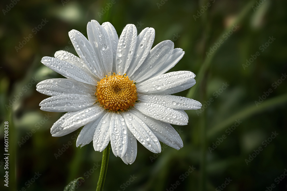 Fototapeta premium Detailed White Daisy Flower with Realistic Petal Detail and Soft Lighting