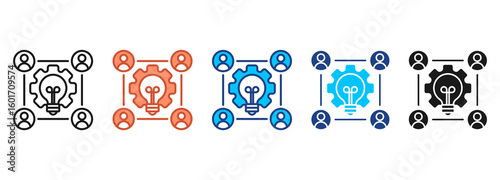 Light Bulb Icon Set Multiple Style Collection