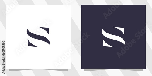 letter s logo design vector