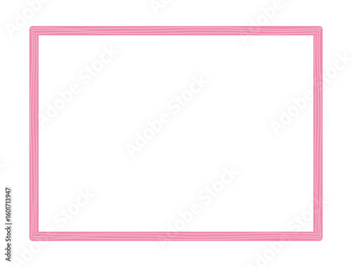 Pink frame flat design isolated vector illustration