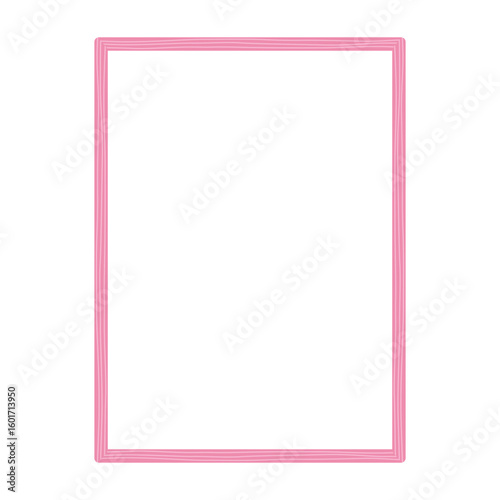 Pink vertical frame flat design isolated vector illustration