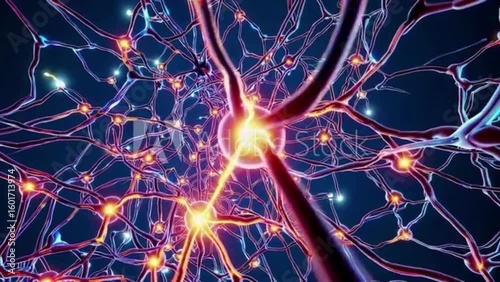 Neural Network:  Intricate Connections of the Human Brain - 4K Animation