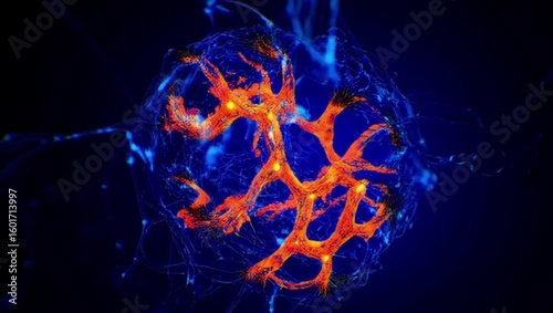 Cellular Network: Microscopic 3D Animation of Dynamic Neural Connections
