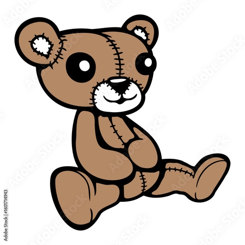 Bear Happy Smile Cute Teddy Friendly Comic Grizzly