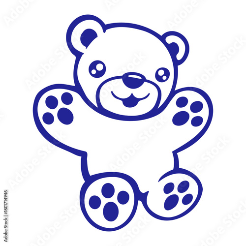 Bear Happy Smile Cute Teddy Friendly Comic Grizzly